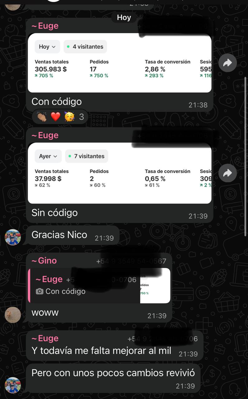 Testimonio WhatsApp