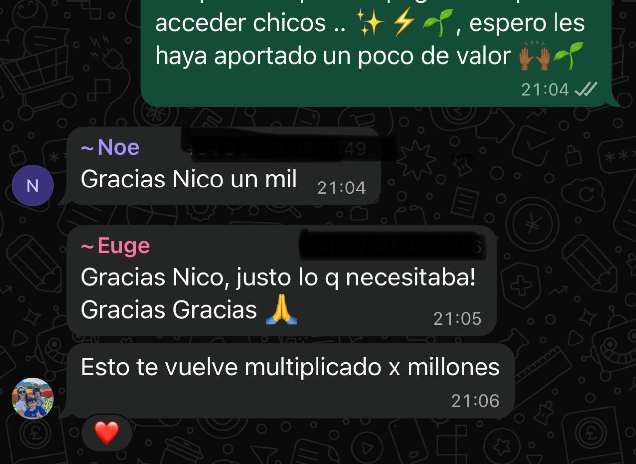 Testimonio WhatsApp